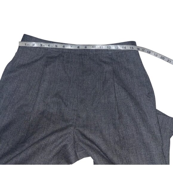 Rena Rowan Womens Gray Worsted Wool Sz 14 Flat Front Pleated Lined Dress Pants - Picture 13 of 14